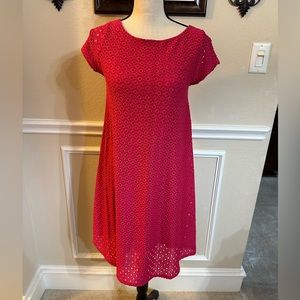 Ingrid & Isabel Hot Pink lace Maternity Dress Size S  Bust 34” Length 35”